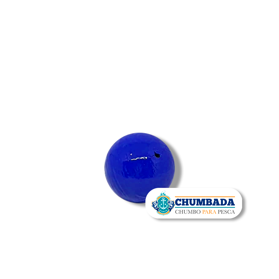 Chumbada Bola Furada Azul Bic