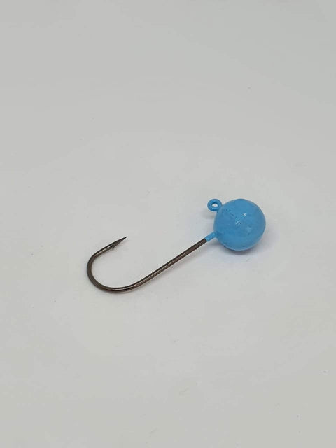 Chumbada Jig Head Esférica Azul Bebê Anzóis Menores (6# - 1#)