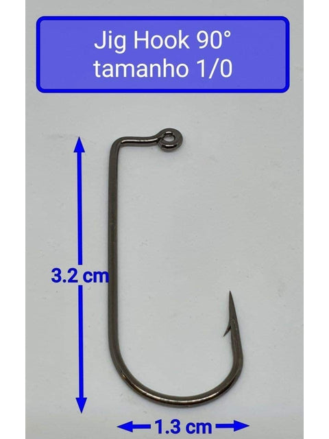 Chumbada Jig Head Esférica Azul Bic Anzóis Maiores (1/0 - 6/0)