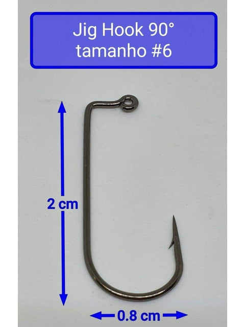 Chumbada Jig Head Esférica Branca Anzóis Menores (6# - 1#)