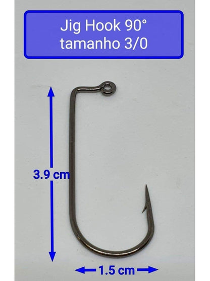 Chumbada Jig Head Esférica Verde Anzóis Maiores (1/0 - 6/0)