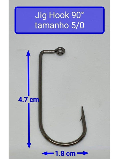 Chumbada Jig Head Esférica Verde Anzóis Maiores (1/0 - 6/0)