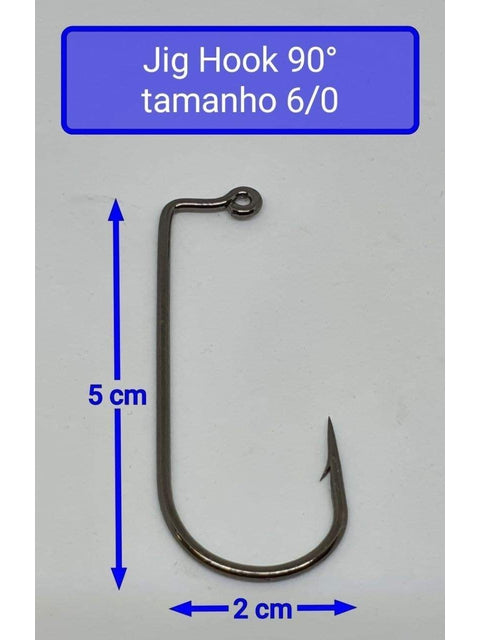 Chumbada Jig Head Esférica Verde Anzóis Maiores (1/0 - 6/0)