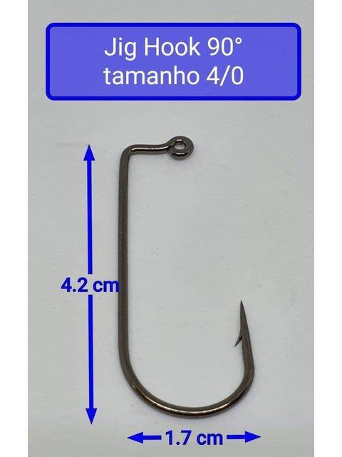 Chumbada Jig Head Esférica Vermelha Anzóis Maiores (1/0 - 6/0)