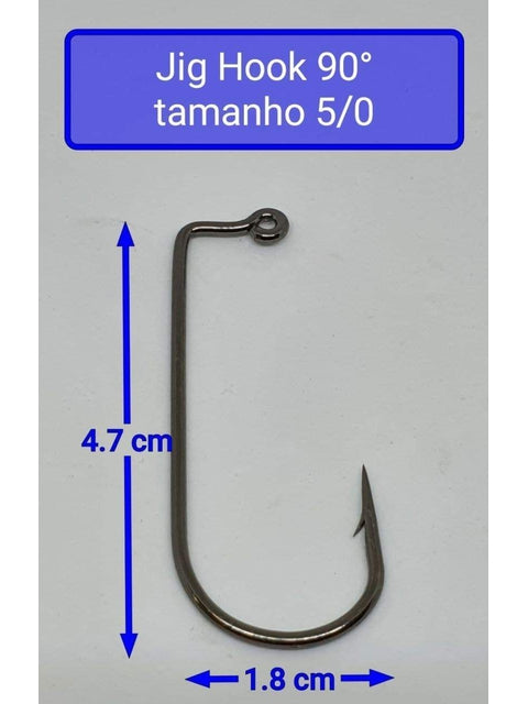 Chumbada Jig Head Esférica Vermelha Anzóis Maiores (1/0 - 6/0)