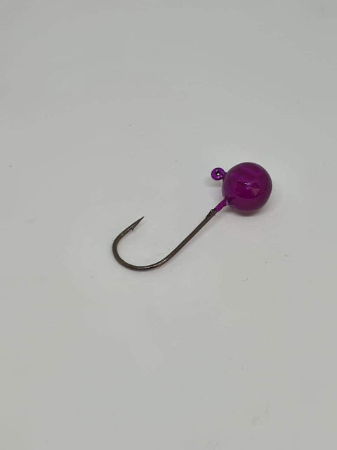 Chumbada Jig Head Esférica Violeta Anzóis Menores (6# - 1#)