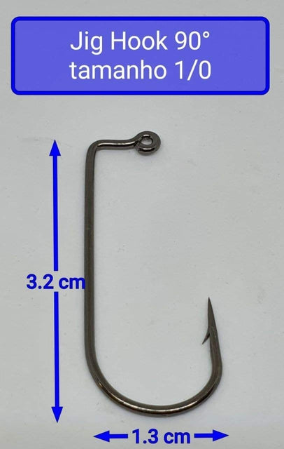 Chumbada Jig Head Facetada Azul Bic Anzóis Maiores (1/0 - 6/0)