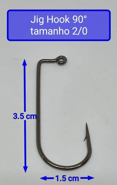 Chumbada Jig Head Facetada Azul Bic Anzóis Maiores (1/0 - 6/0)