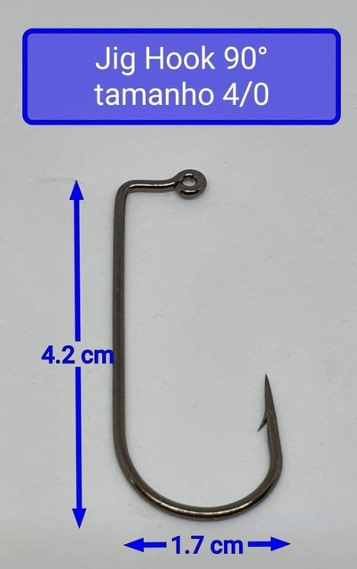 Chumbada Jig Head Facetada Azul Bic Anzóis Maiores (1/0 - 6/0)