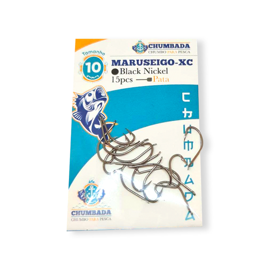 Anzol MARUSEIGO - XC Pata 10# Preto (Pct com 15)